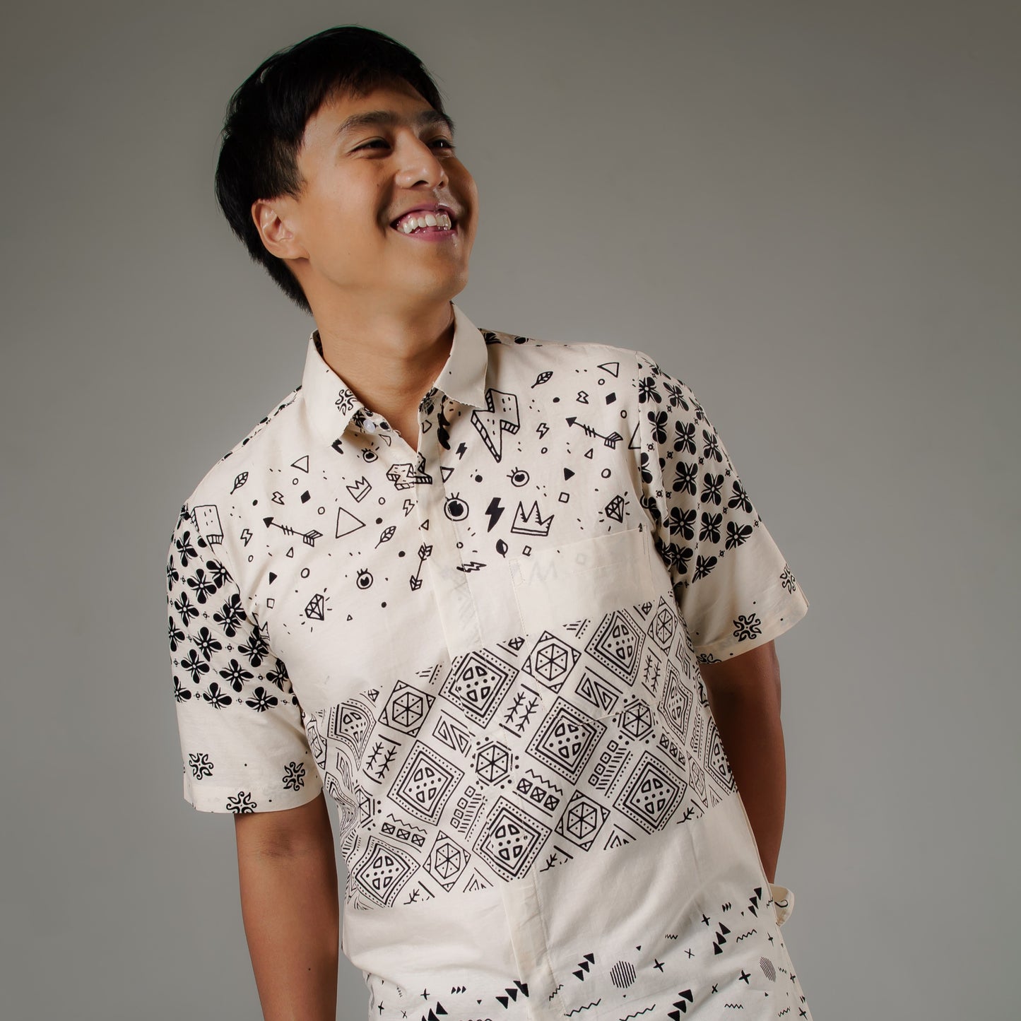 Catra - Mandalas Premium Men's Short Sleeve Batik Shirt