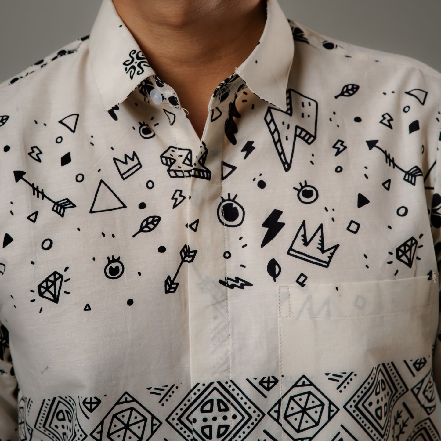 Catra - Mandalas Premium Men's Short Sleeve Batik Shirt