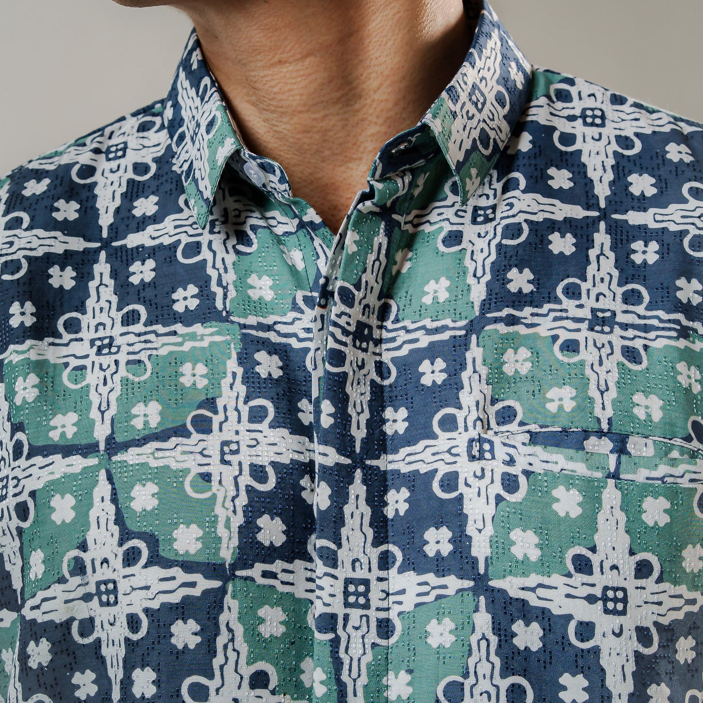 Mahar - Mandalas Premium Men's Short Sleeve Batik Shirt