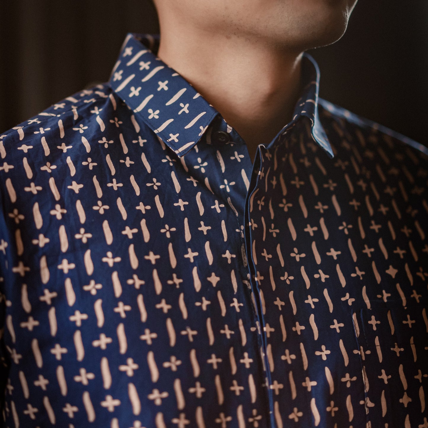 Dagger - Mandalas Premium Men's Short Sleeve Batik Shirt