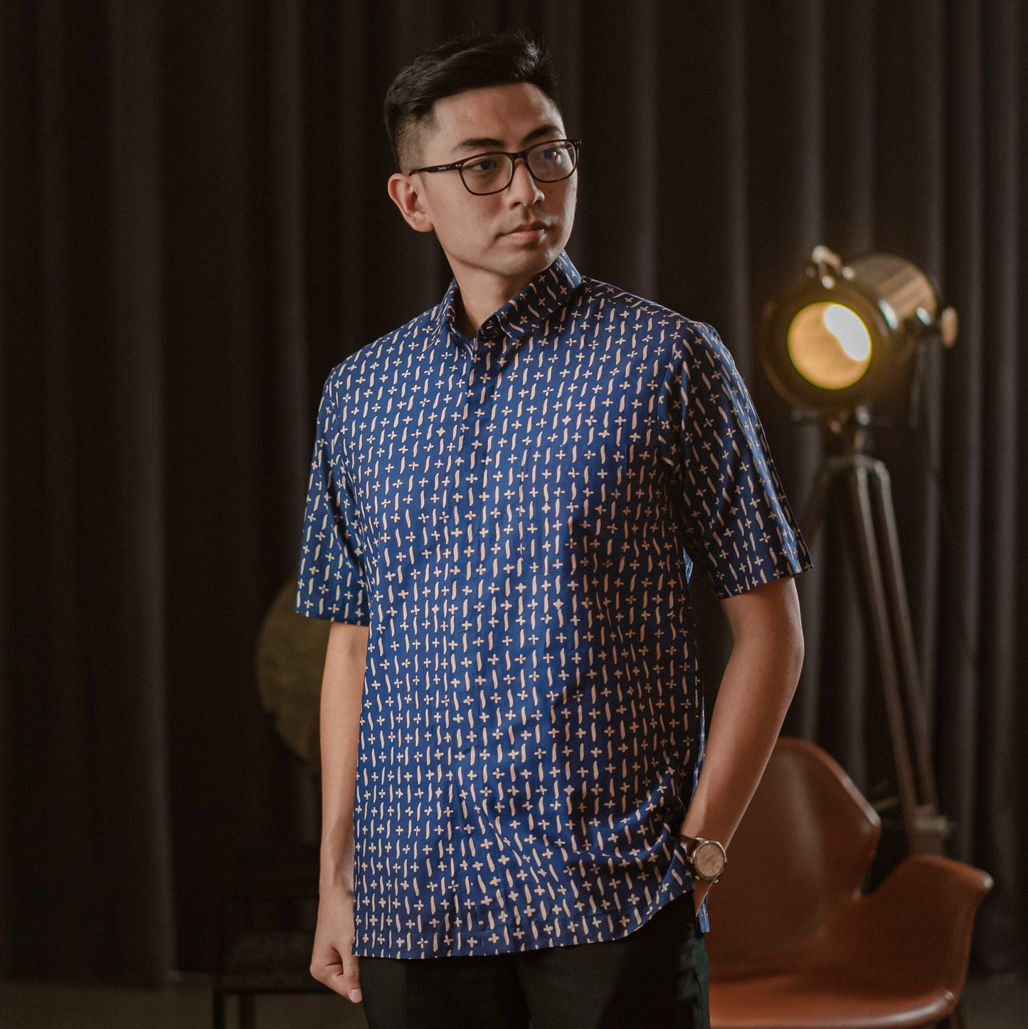 Dagger - Mandalas Premium Men's Short Sleeve Batik Shirt