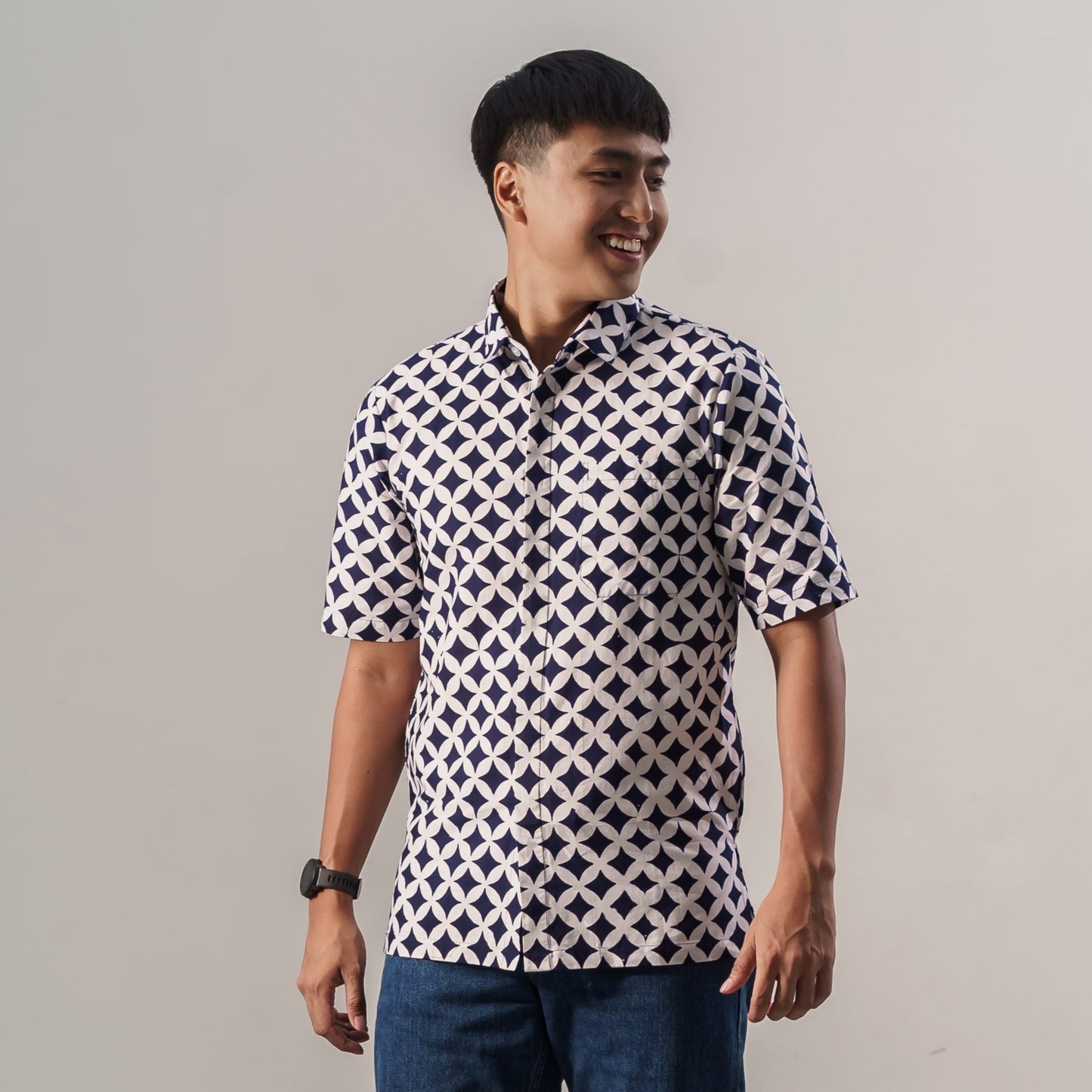 Rolidian - Mandalas Premium Men's Short Sleeve Batik Shirt