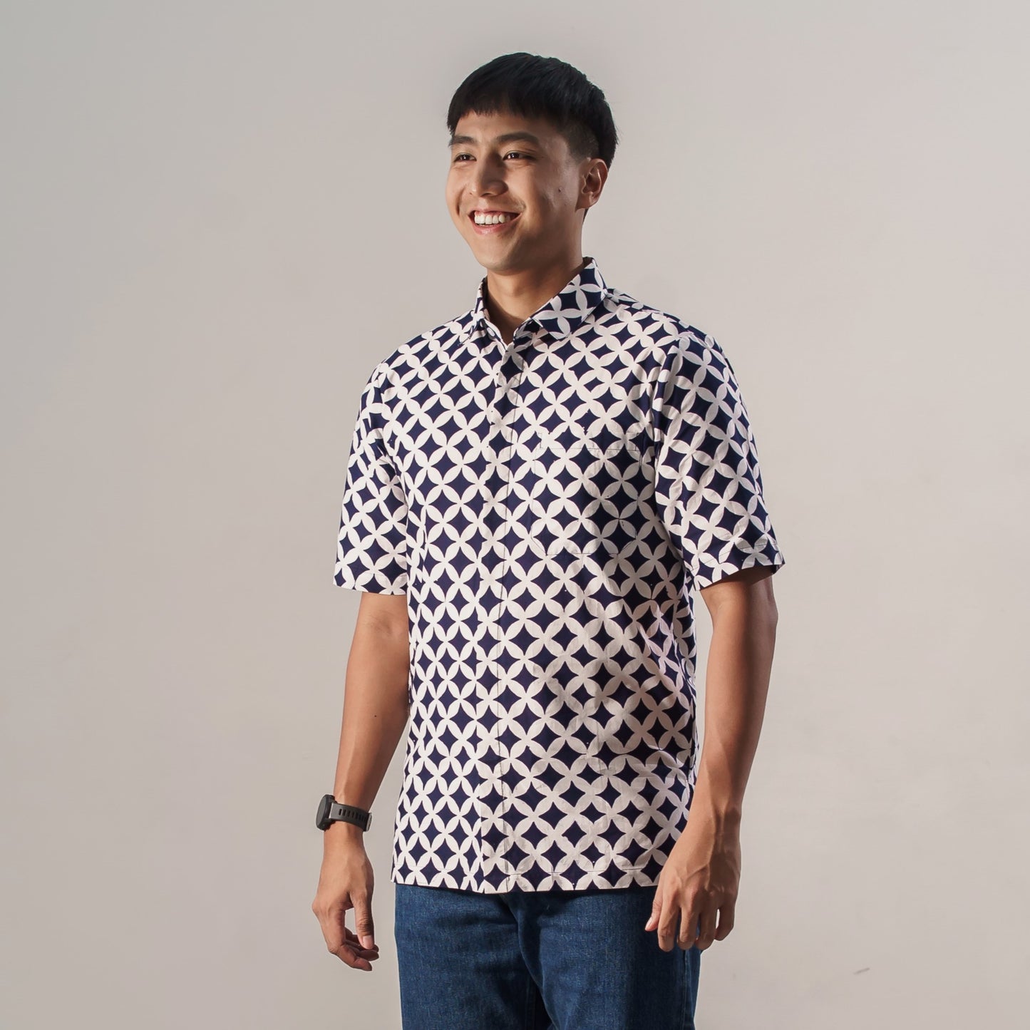 Rolidian - Mandalas Premium Men's Short Sleeve Batik Shirt