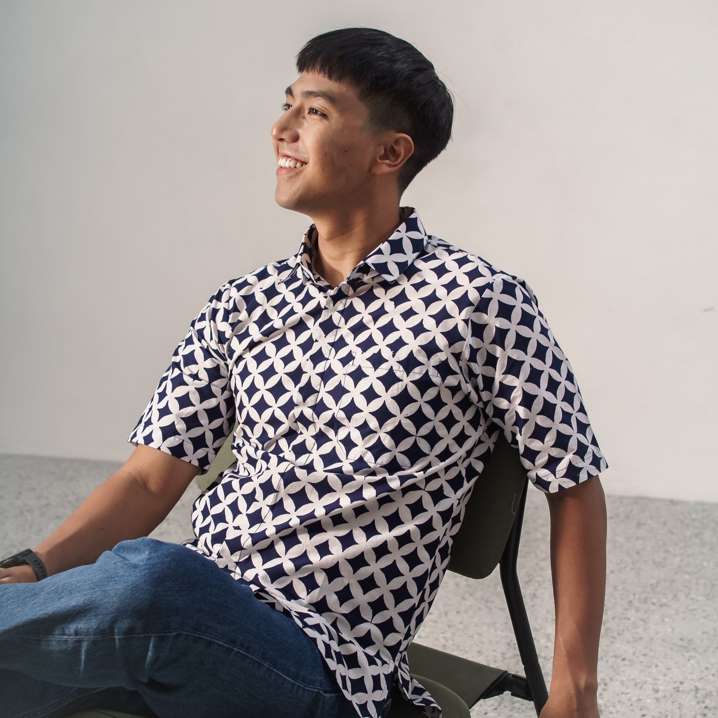 Rolidian - Mandalas Premium Men's Short Sleeve Batik Shirt
