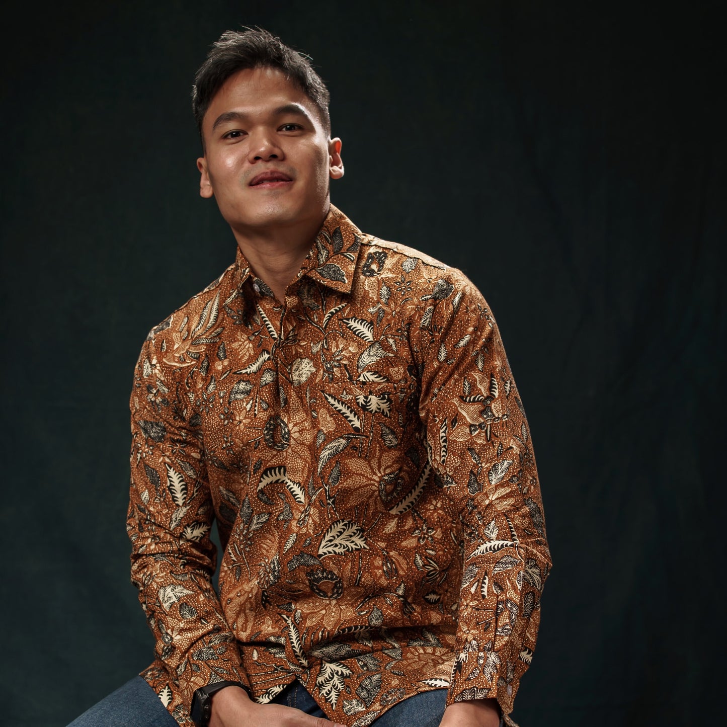 Kopinu - Mandalas Premium Men's Long Sleeve Batik Shirt