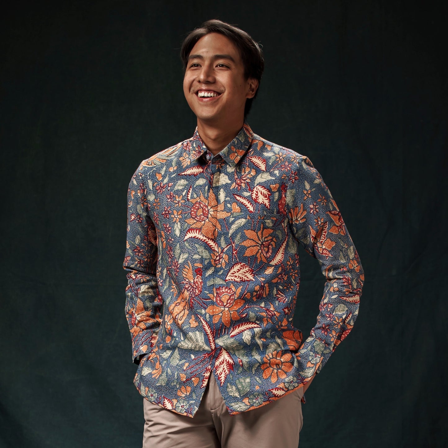 Taranu - Mandalas Premium Men's Long Sleeve Batik Shirt