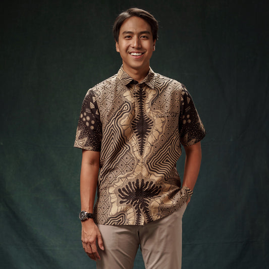 Ovidian - Mandalas Kemeja Batik Pria Premium Lengan Pendek