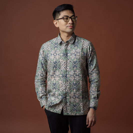 Meralda - Mandalas Kemeja Batik Pria Premium Lengan Panjang