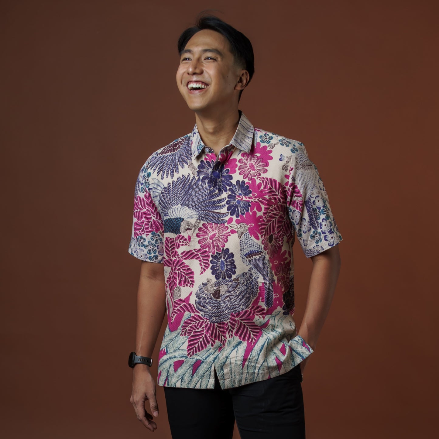 Rangsa - Mandalas Premium Men's Short Sleeve Batik Shirt