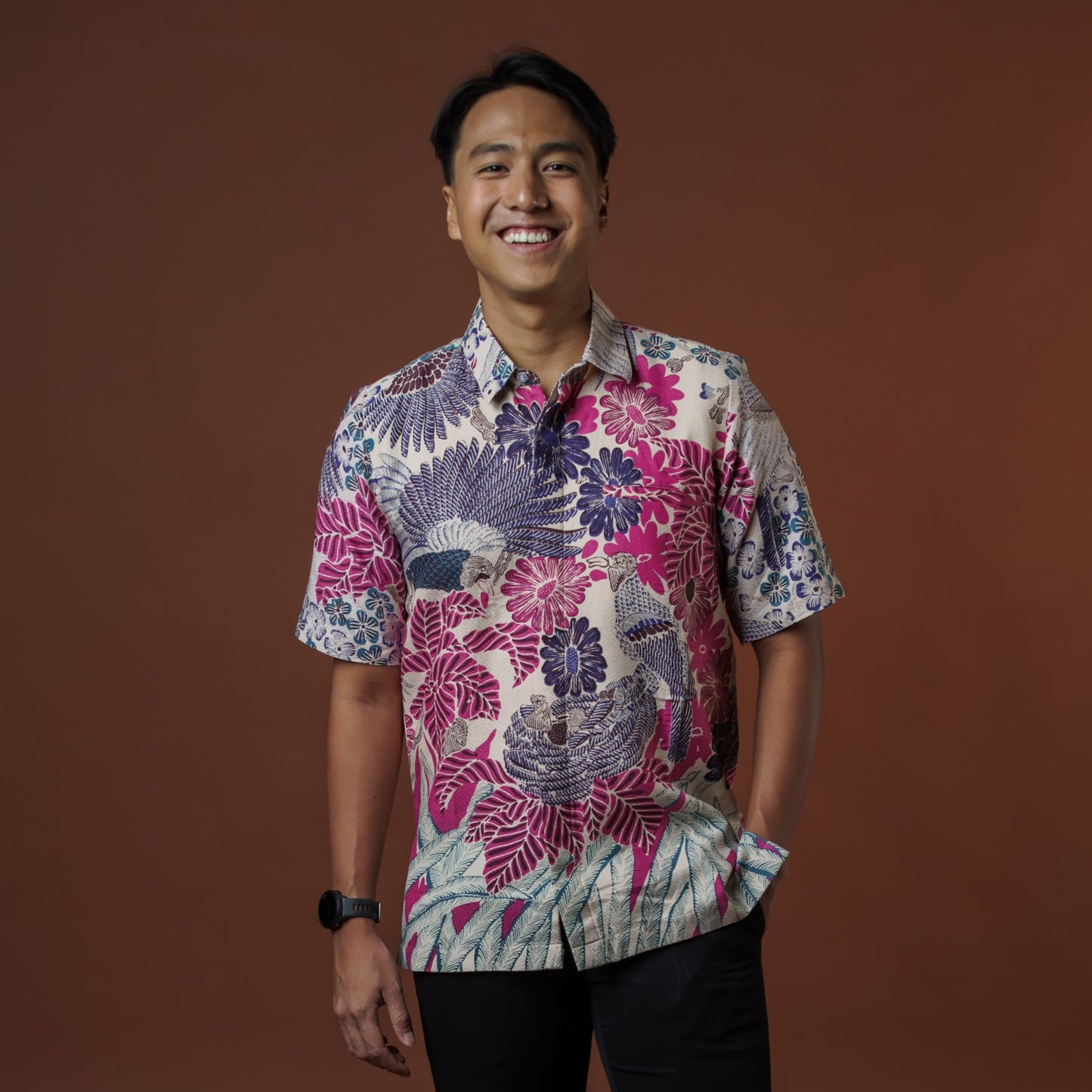 Rangsa - Mandalas Premium Men's Short Sleeve Batik Shirt