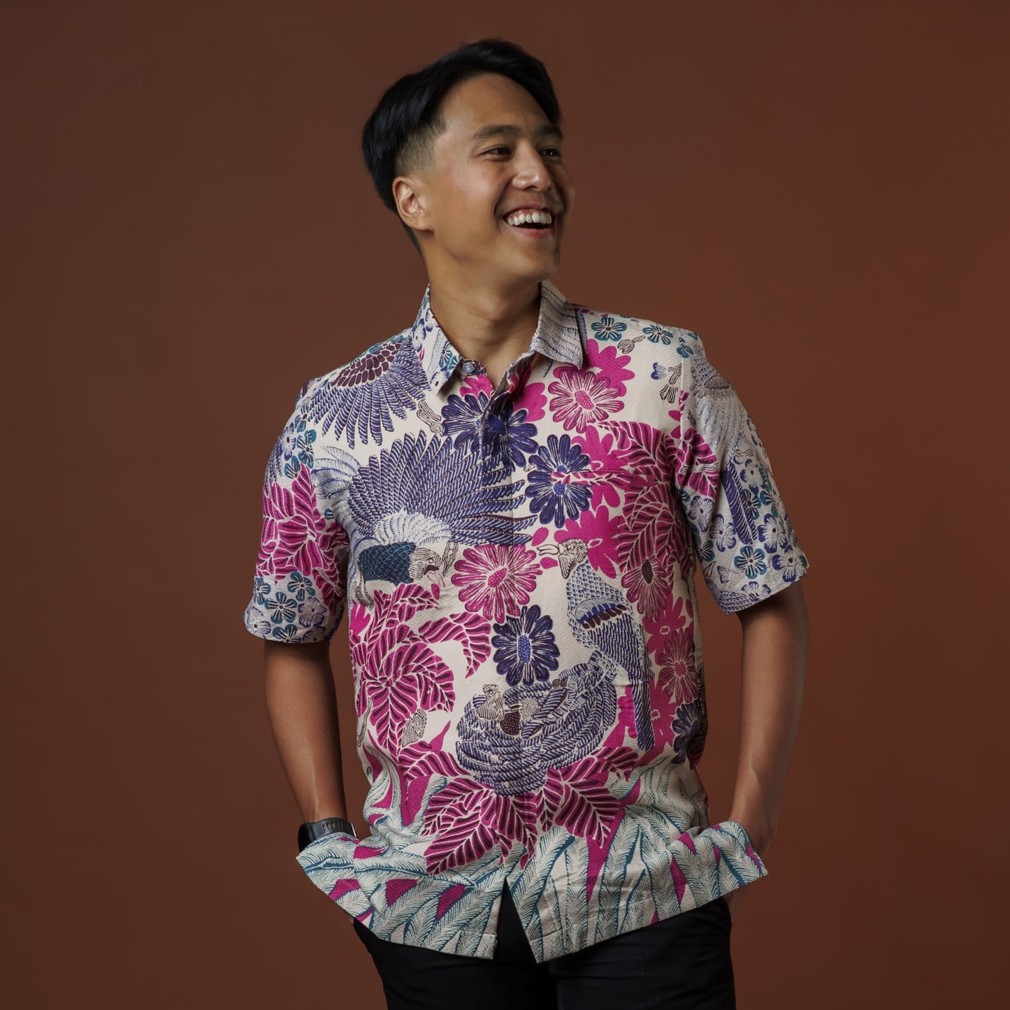 Rangsa - Mandalas Premium Men's Short Sleeve Batik Shirt