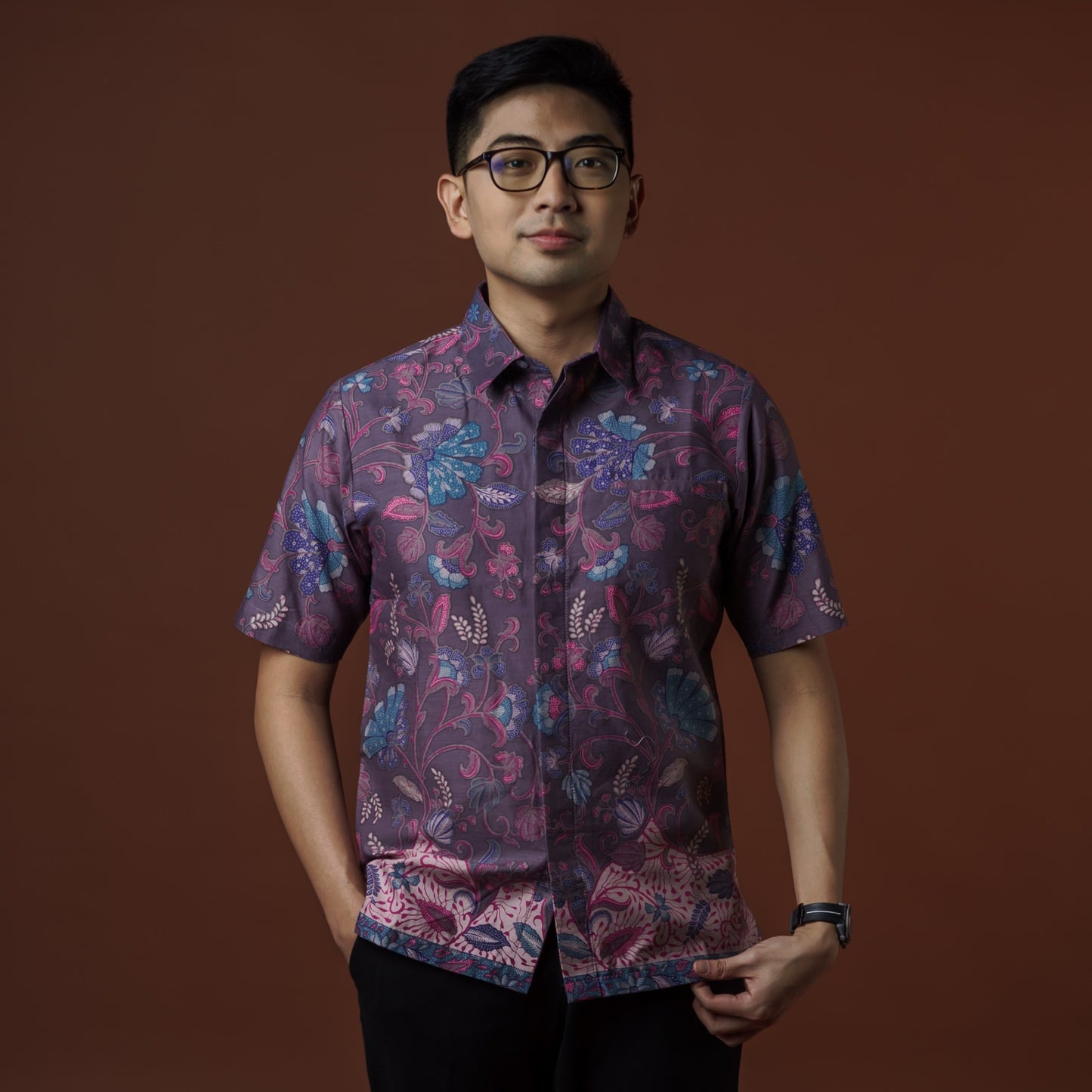 Marela - Mandalas Premium Men's Short Sleeve Batik Shirt