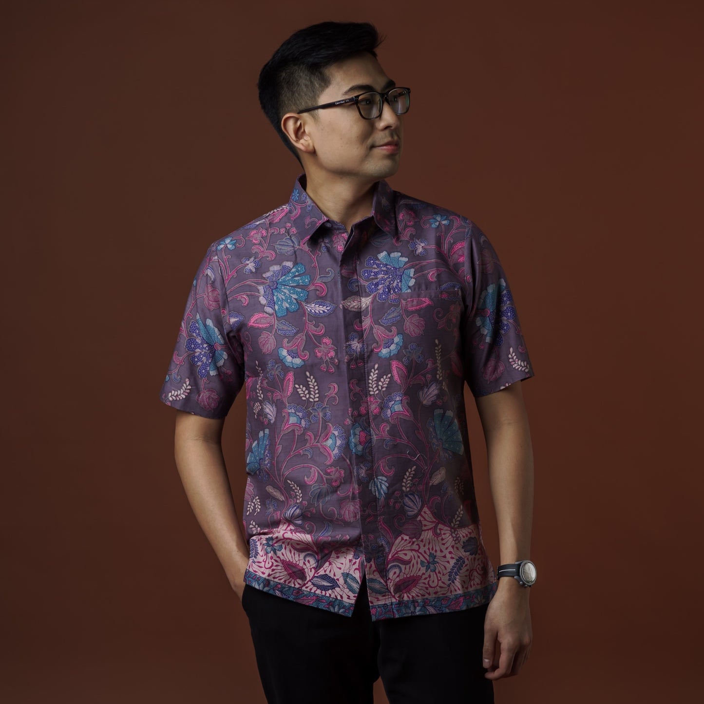 Marela - Mandalas Premium Men's Short Sleeve Batik Shirt