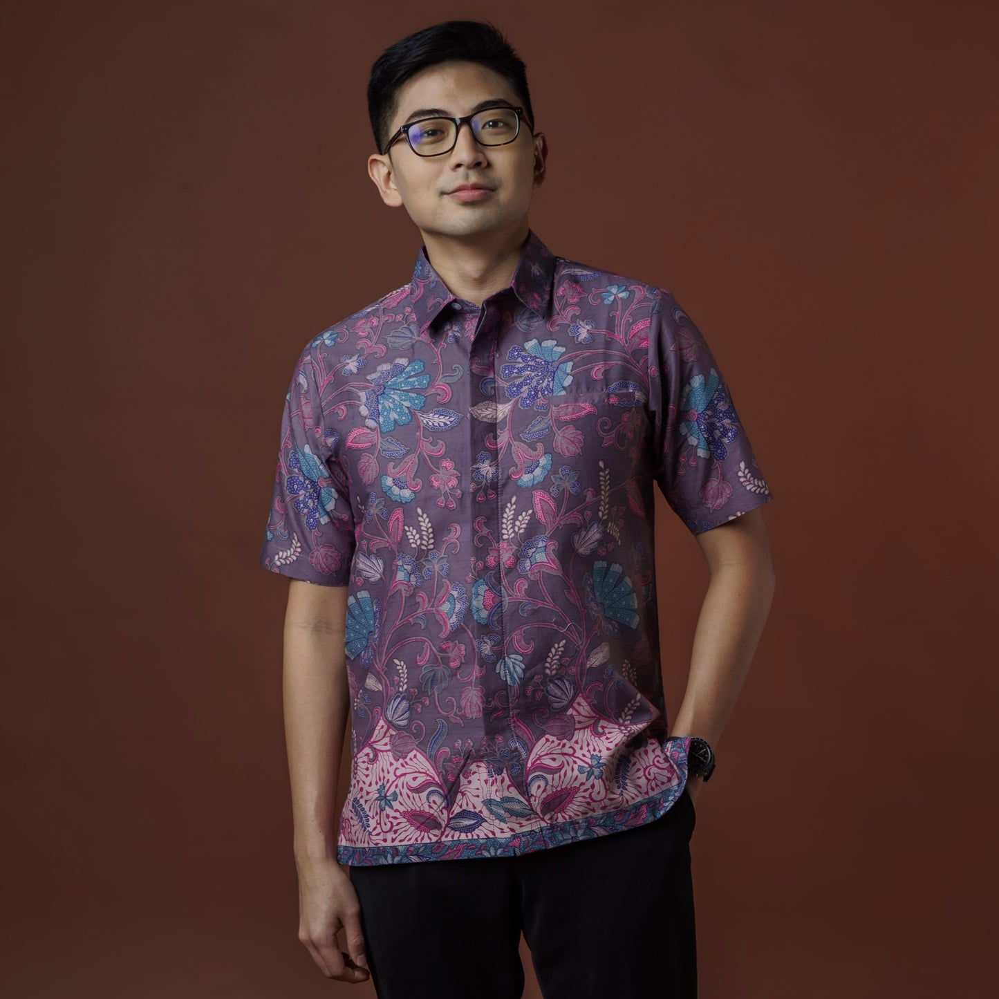 Marela - Mandalas Premium Men's Short Sleeve Batik Shirt