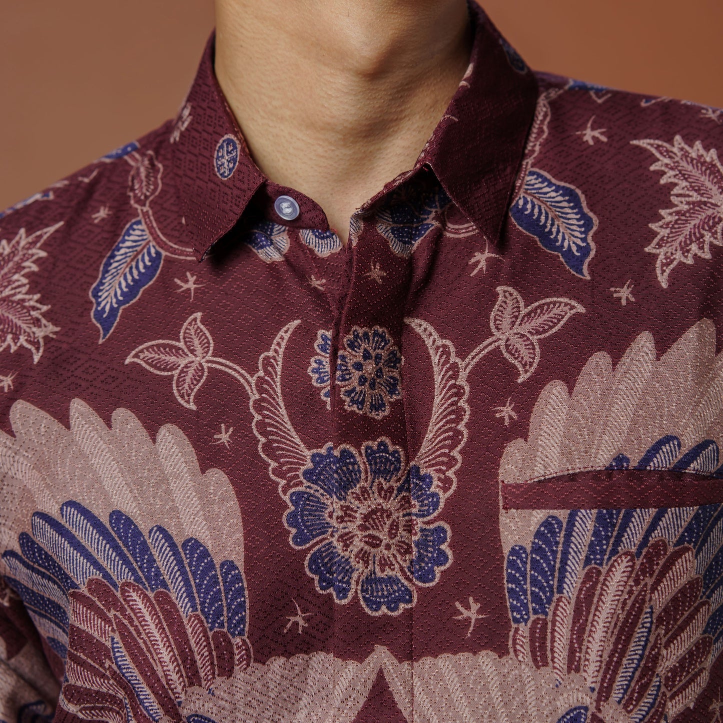 Wita - Mandalas Premium Men's Long Sleeve Batik Shirt
