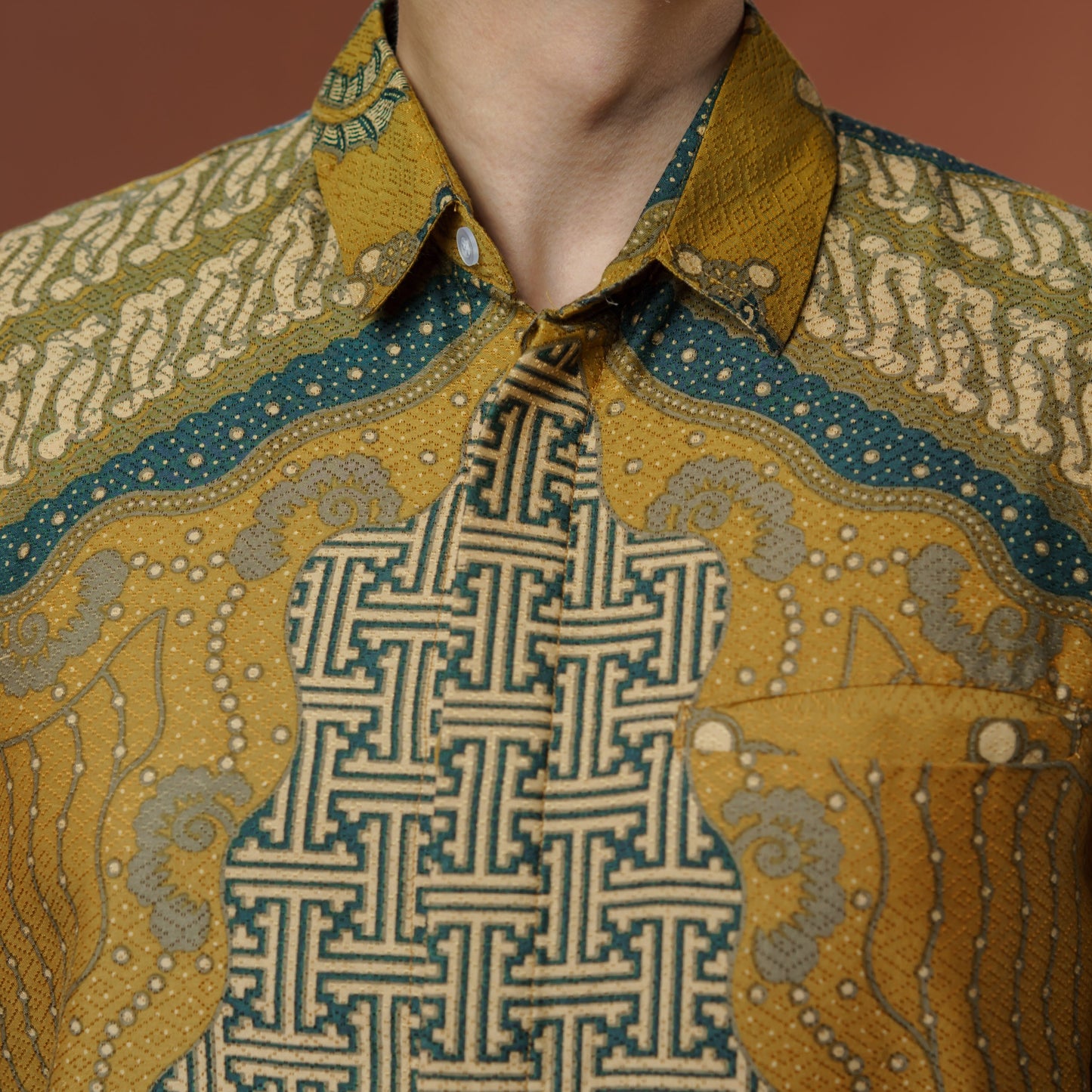 Vijagal - Mandalas Premium Men's Long Sleeve Batik Shirt