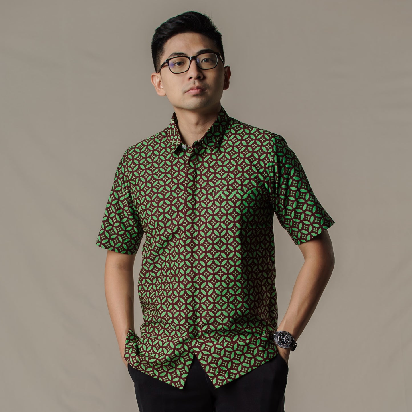 Marven - Mandalas Premium Men's Short Sleeve Batik Shirt