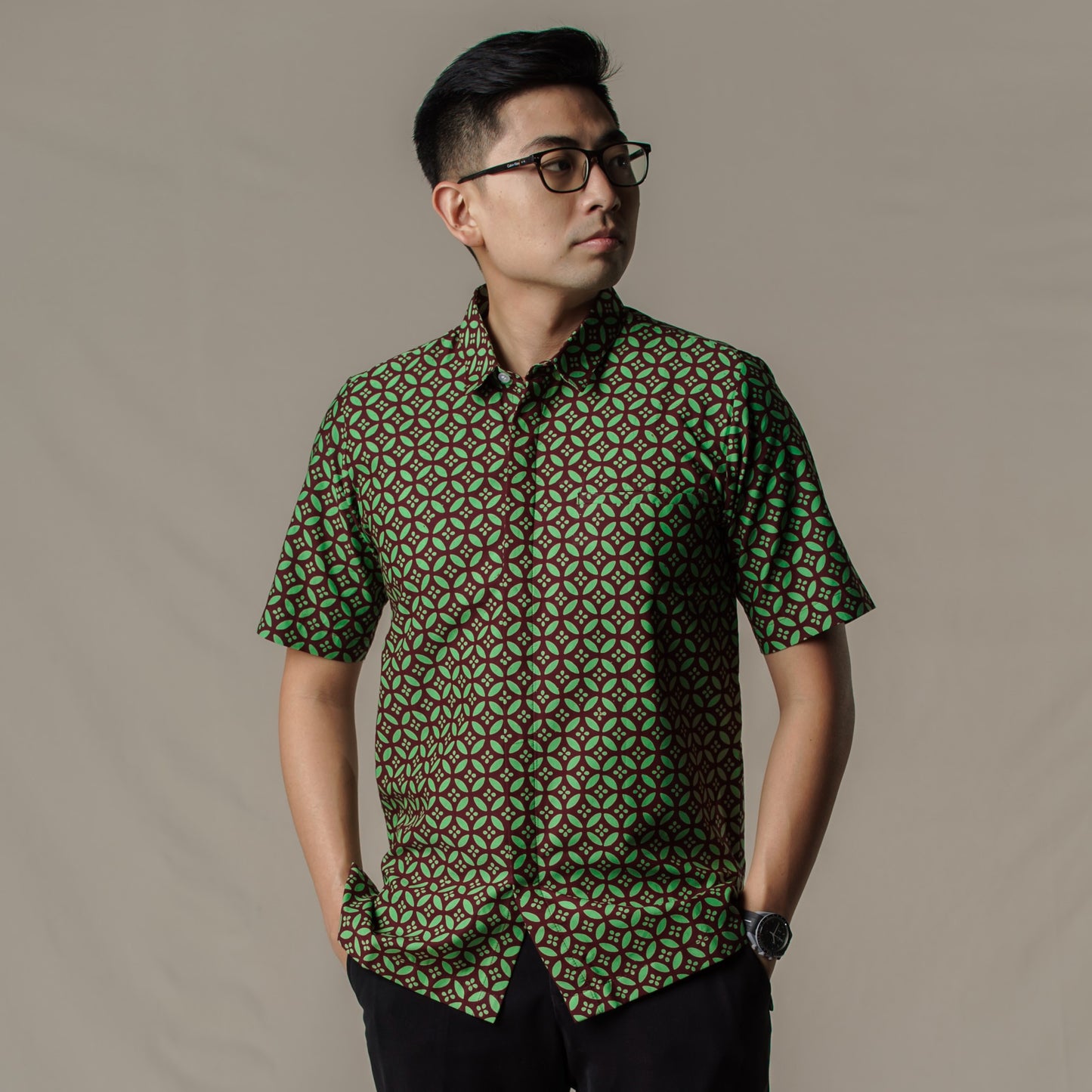 Marven - Mandalas Premium Men's Short Sleeve Batik Shirt