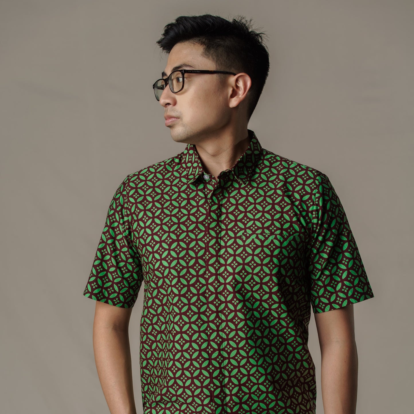 Marven - Mandalas Premium Men's Short Sleeve Batik Shirt