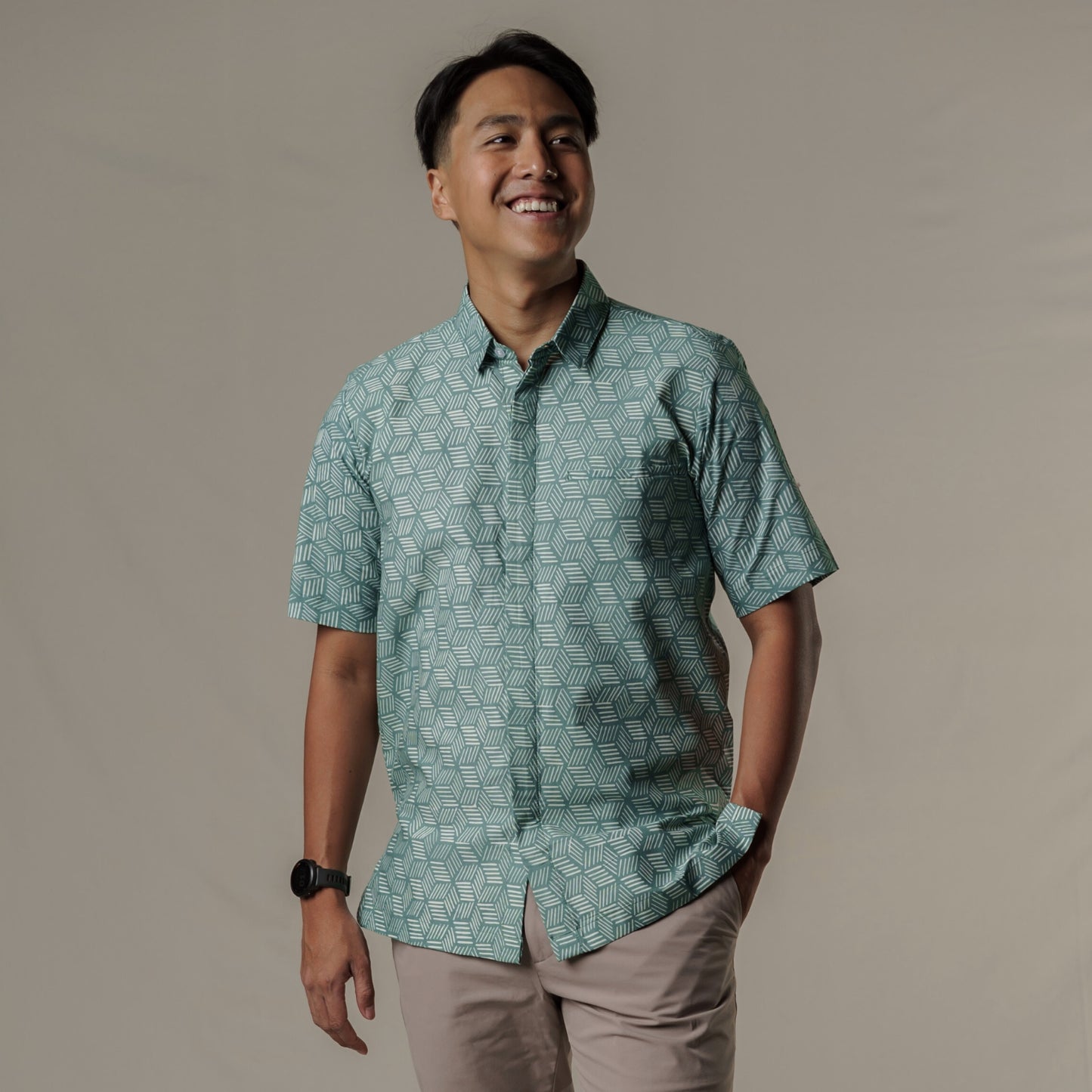 Sagero - Mandalas Premium Men's Short Sleeve Batik Shirt