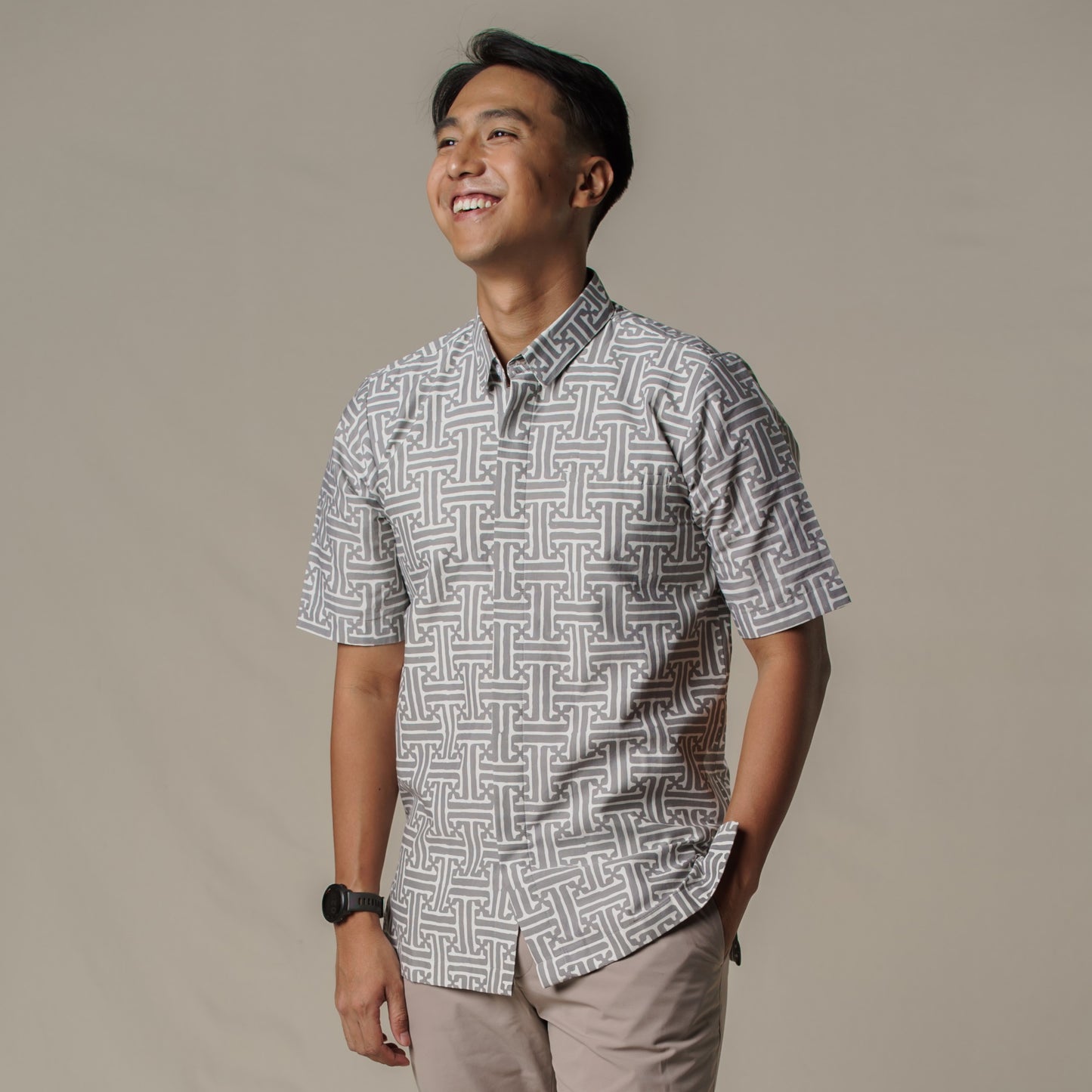 Romadan - Mandalas Premium Men's Short Sleeve Batik Shirt