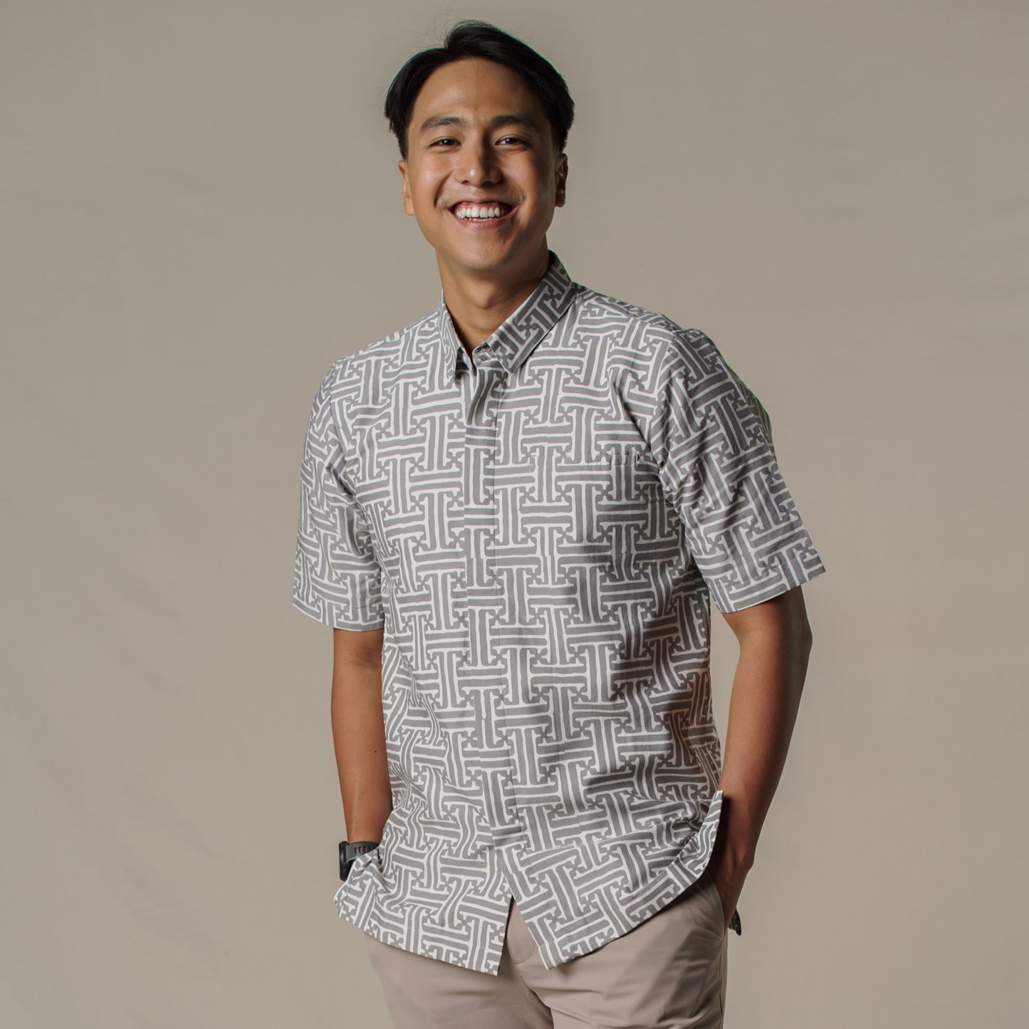 Romadan - Mandalas Premium Men's Short Sleeve Batik Shirt