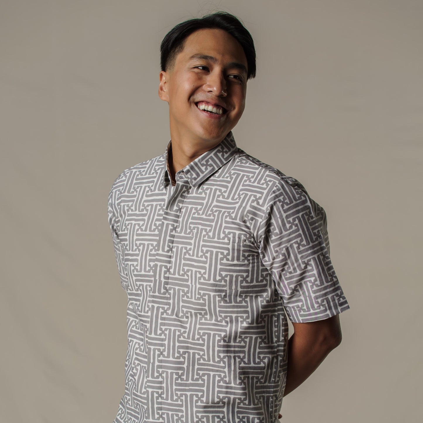 Romadan - Mandalas Premium Men's Short Sleeve Batik Shirt