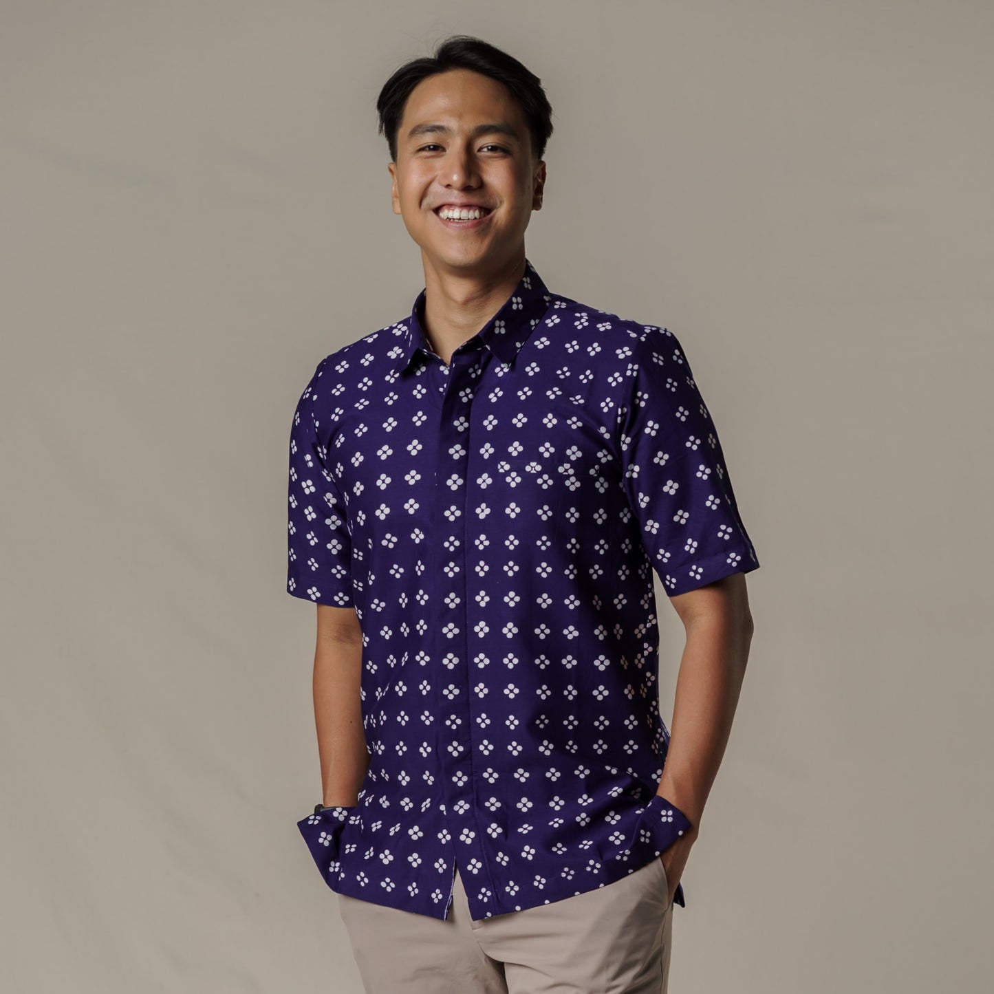 Wahi - Mandalas Premium Men's Short Sleeve Batik Shirt