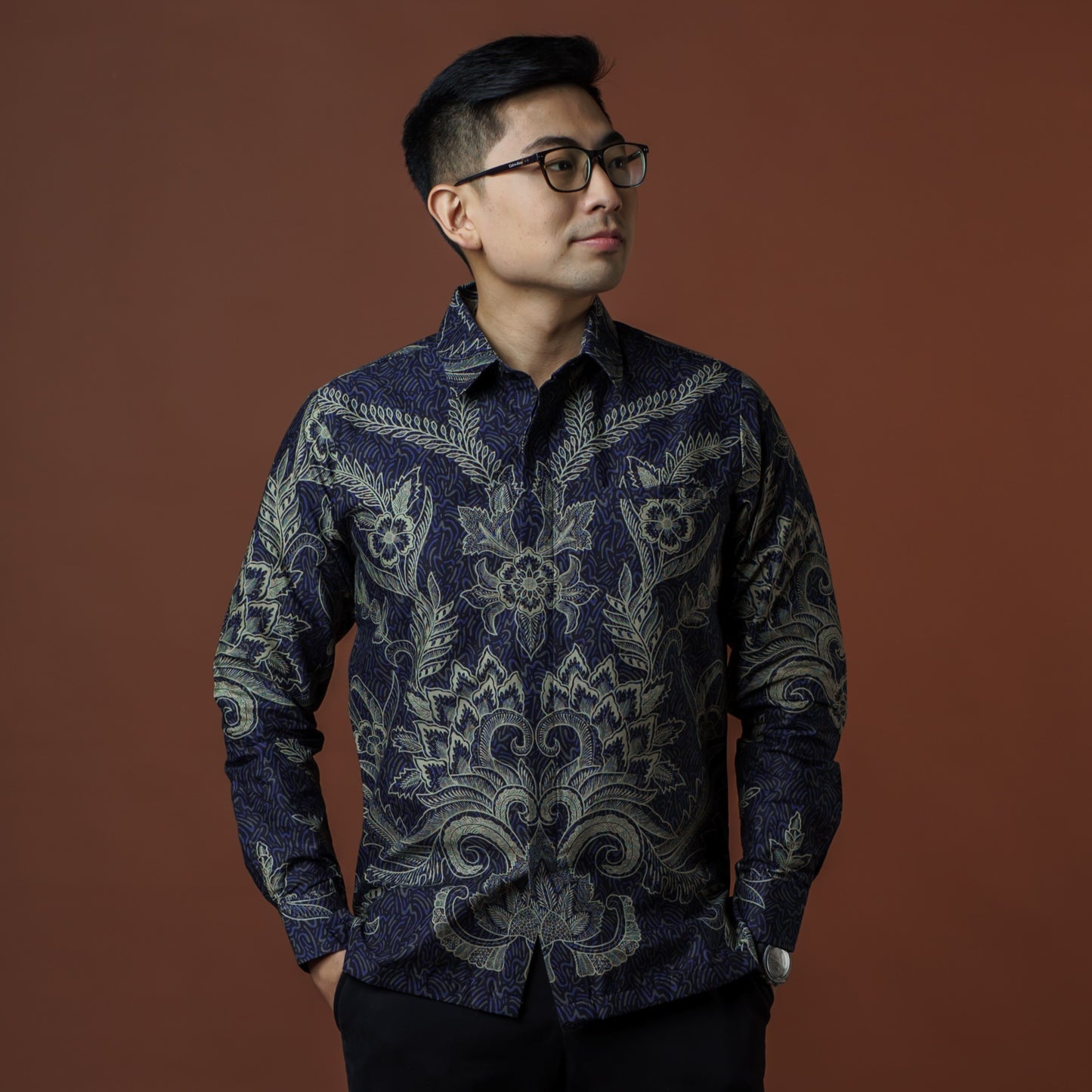 Owal - Mandalas Kemeja Batik Pria Premium Lengan Panjang