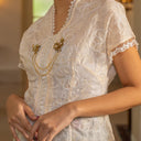 Nadine Lengan Pendek - Mandalas Atasan Kebaya Wanita Outer Tencel Jacquard Bordir Modern - Mandalas