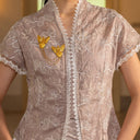 Nadine Lengan Pendek - Mandalas Atasan Kebaya Wanita Outer Tencel Jacquard Bordir Modern - Mandalas