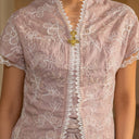 Nadine Lengan Pendek - Mandalas Atasan Kebaya Wanita Outer Tencel Jacquard Bordir Modern - Mandalas