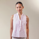 Naila Sleeveless - Mandalas Women's Floral Embroidered Encim Kebaya Blouse - Mandalas