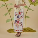 Mandalas premium batik wrap skirt in a light tone, illustrating fine cotton base cloth