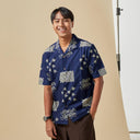 Lohara relaxed fit batik shirt shown on a model