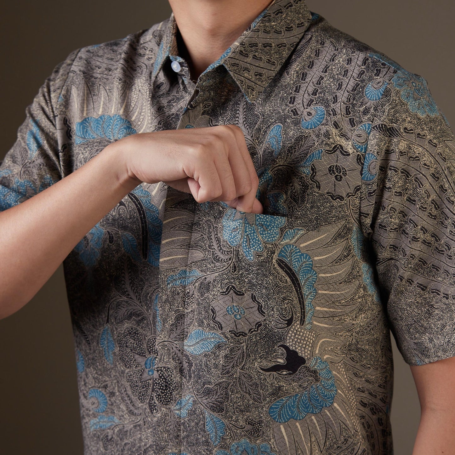 Cayablu - Mandalas Kemeja Batik Pria Premium Lengan Pendek