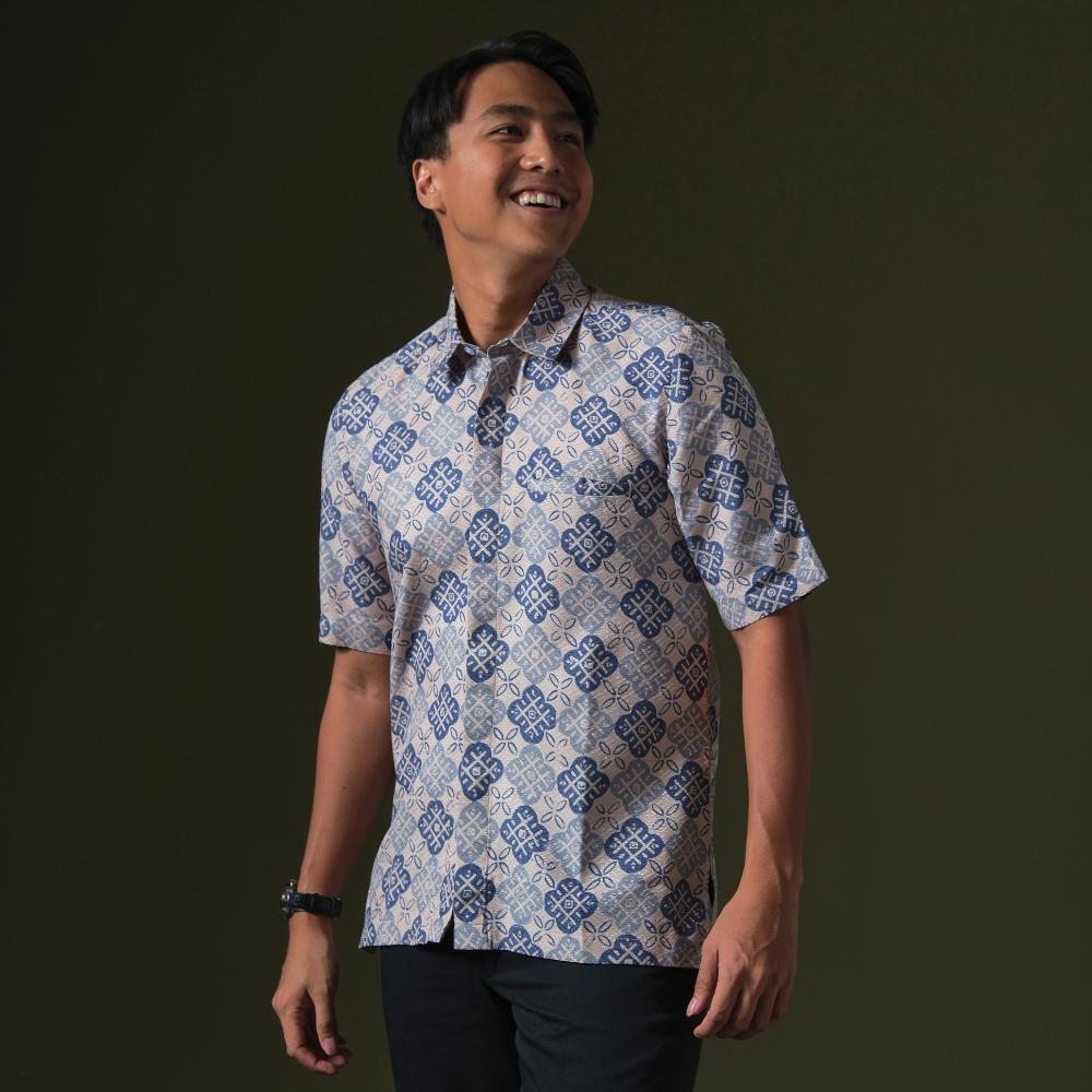 Tsubaki - Mandalas Premium Men's Short Sleeve Batik Shirt