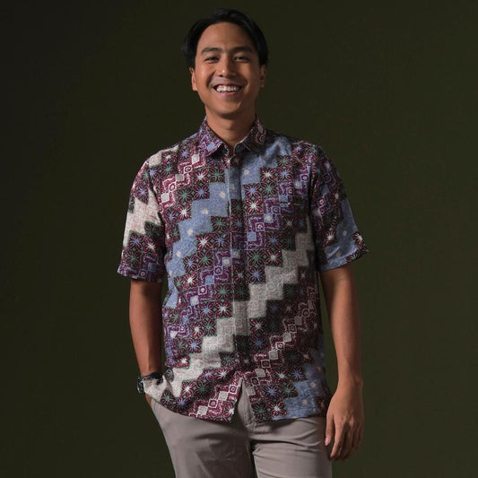 Dance - Mandalas Premium Men's Short Sleeve Batik Shirt