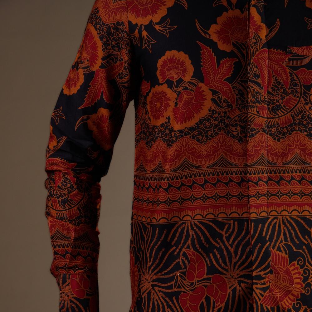 Geranium - Mandalas Kemeja Batik Pria Premium Lengan Panjang