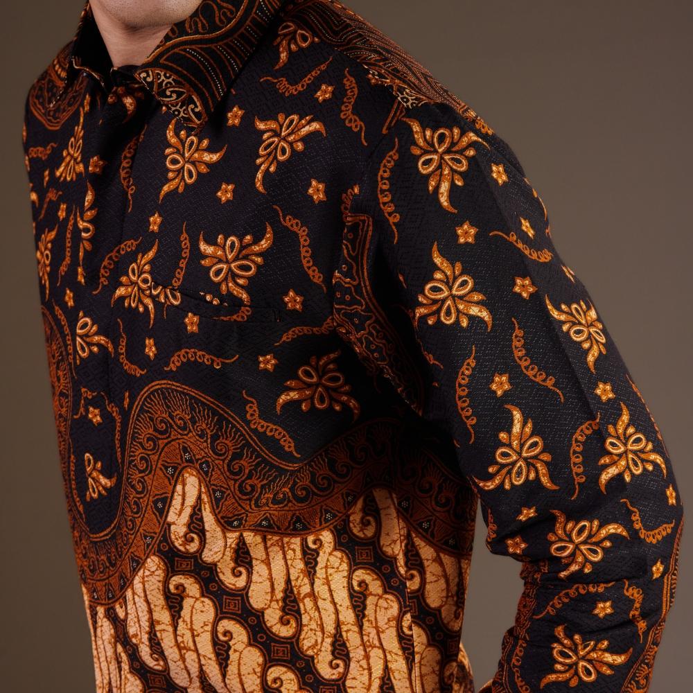 Garanung - Mandalas Premium Men's Long Sleeve Batik Shirt