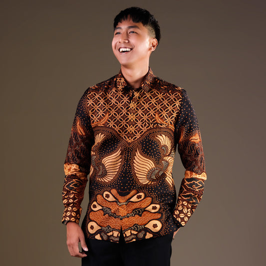 Sentana - Mandalas Premium Men's Long Sleeve Batik Shirt