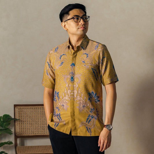Karniva - Mandalas Premium Men's Short Sleeve Batik Shirt