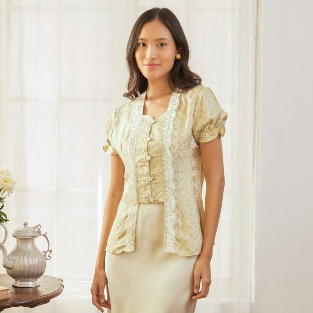 Sarina - Mandalas Baju Kerja Atasan Batik Blouse Wanita Modern