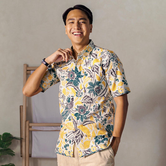 Nuning - Mandalas Premium Men's Short Sleeve Batik Shirt