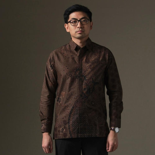 Ranah - Mandalas Premium Men's Long Sleeve Batik Shirt