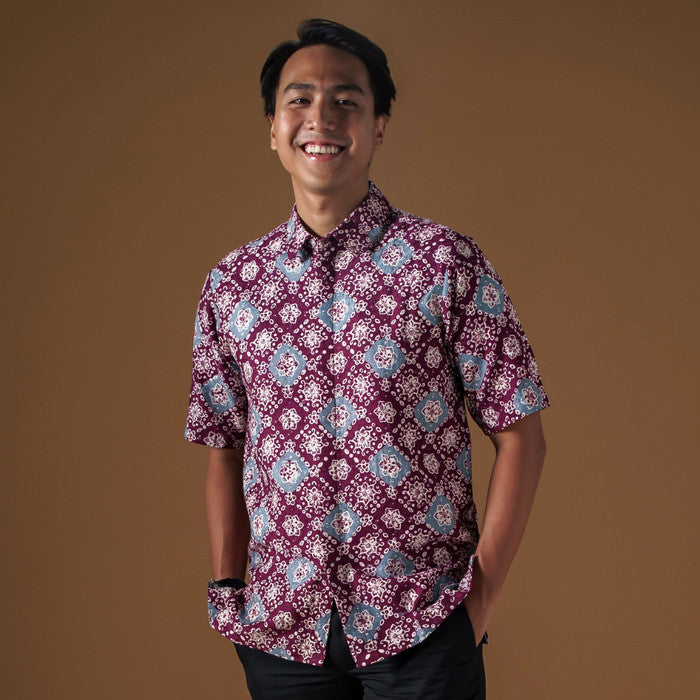 Merlo - Mandalas Premium Men's Short Sleeve Batik Shirt