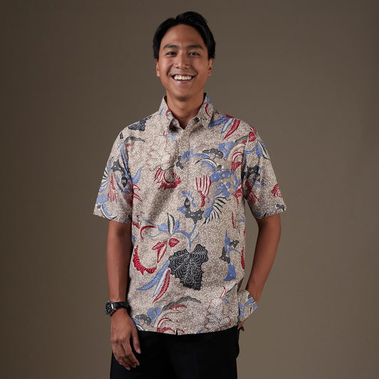 Canaria - Mandalas Kemeja Batik Pria Premium Lengan Pendek