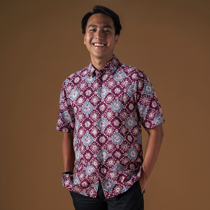 Merlo - Mandalas Premium Men's Short Sleeve Batik Shirt