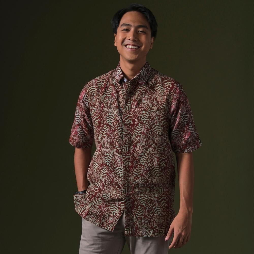Maruna - Mandalas Premium Men's Short Sleeve Batik Shirt