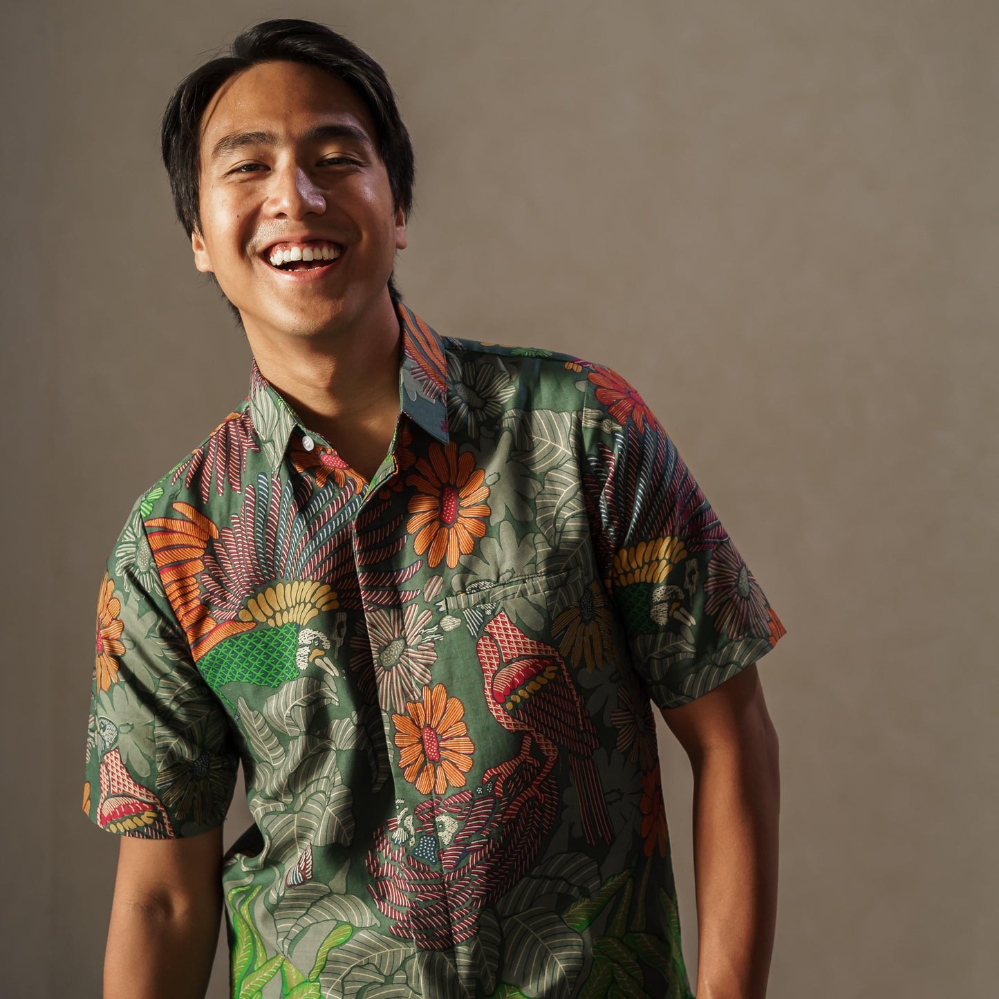 Rangjo - Mandalas Premium Men's Short Sleeve Batik Shirt